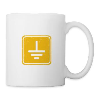Bleiben Sie Geerdeter Lustiger Elektriker-entwurf - Tasse - Weiß - Rechts