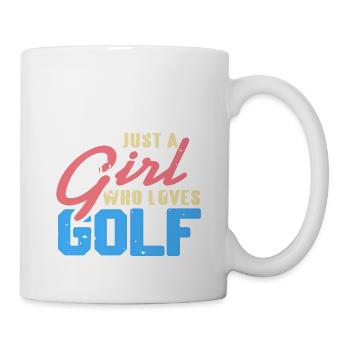 Just A Girl Who Loves Golf Vintage Golfer Tee - Mug - white - Right