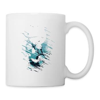 Human Skull Mansion Haunted Spooky Funny Horror - Mug - white - Right