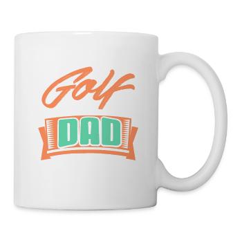 Golf Dad Awesome Retro Golfing T-Shirt Present - Mug - white - Right
