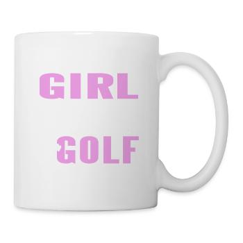 A Girl Who Is Perfectly Happy With Golf & Beer - Mug - white - Right
