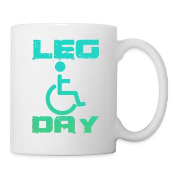 Leg Day Fauteuil roulant handicapé 18 - Mug blanc - blanc - Droite