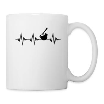 Rythme cardiaque de cuisson - Mug blanc - blanc - Droite