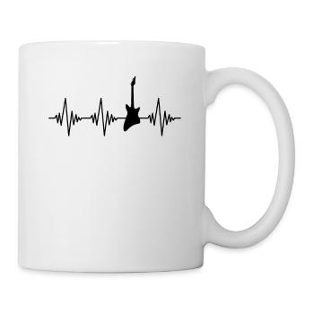 Guitare électrique Heartbeat - Mug blanc - blanc - Droite