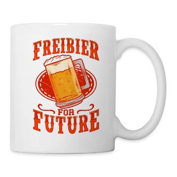 Biertrinker Freibier For Future - Tasse - Weiß - Rechts