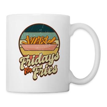 Français Frites Dictons Drôles Vendredis Pour Frites - Mug blanc - blanc - Droite