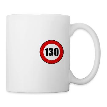 Autobahn Tempolimit No 130 - Tasse - Weiß - Rechts
