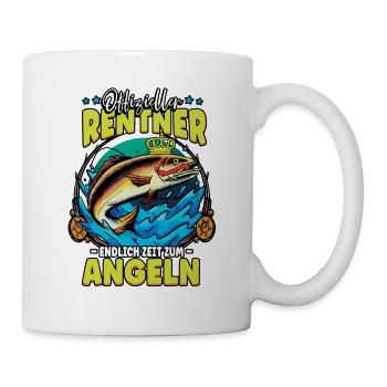 Angeln Angler Rentner - Tasse - Weiß - Rechts