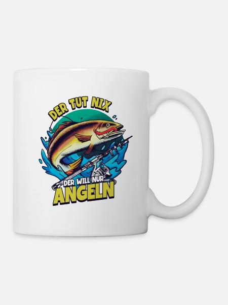 Angeln Angler - Tasse - Weiß