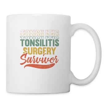 Amygdalite survivante Amygdalectomie - Mug blanc - blanc - Droite