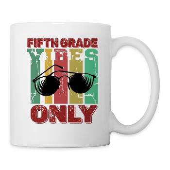Fifth Grade Vibes 5th Grade Retro Back To School - Mug - white - Right