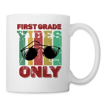 First Grade Vibes 1st Grade Retro Back To School - Mug - white - Right