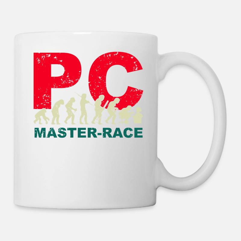 PC Master-race Funny Evolution Graphics for Gamers - Mug - white