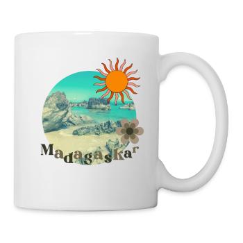Cool Retro Design Summer Beach Palms Summer - Mug - white - Right
