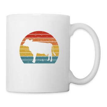 Désolé je suis en retard Les vaches étaient dehors - Mug blanc - blanc - Droite