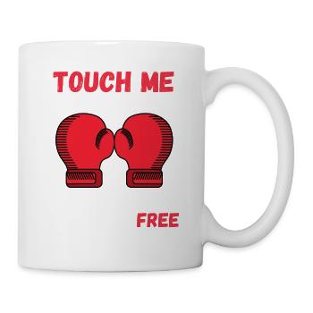 TouchEz-moi et votre première leçon de boxe est gratuite - Mug blanc - blanc - Droite