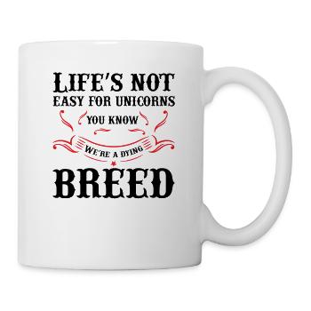 La vie n’est pas facile pour Unicorn Unicorn - Mug blanc - blanc - Droite