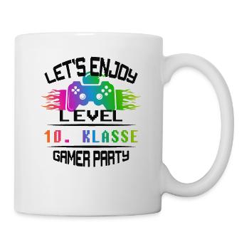 Level 10. KLASSE keep calm and game on - Tasse - Weiß - Rechts