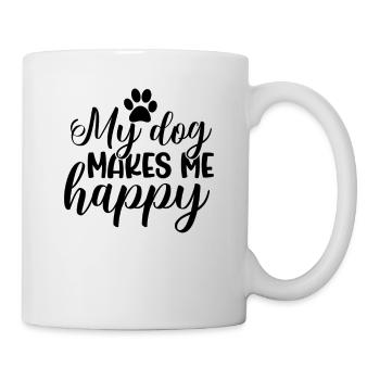 Mon chien me rend heureux - Mug blanc - blanc - Droite