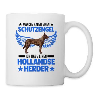 Hollandse Herder Schutzengel Herderdshond - Tasse - Weiß - Rechts