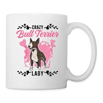 Crazy Bull Terrier dame Bullterrier - Mug blanc - blanc - Droite