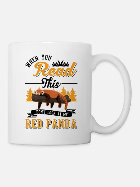 Roter Panda Geschenk Katzenbär - Tasse - Weiß