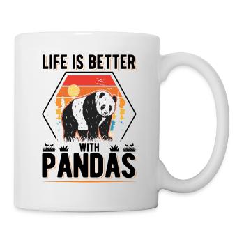 Life is better with Pandas - Mug - white - Right