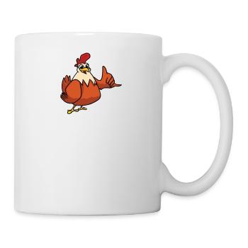Peut spontanément commencer à parler de poulets - Mug blanc - blanc - Droite