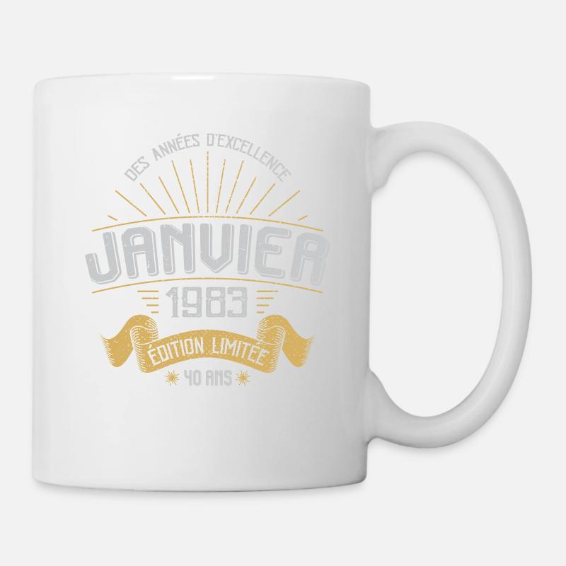Des Années D'excellence Janvier 1983 40 Ans - Mug blanc - blanc