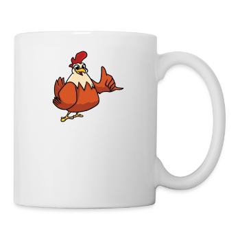 Désolé, je ne peux pas, mon poulet a besoin de moi - Mug blanc - blanc - Droite