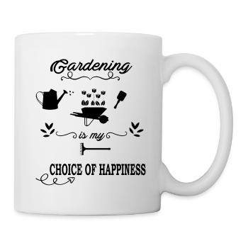 Choix de jardinage de fleurs de plantes de bonheur - Mug blanc - blanc - Droite