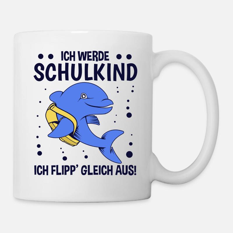 Kinder Schulkind 1. Klasse Erstklässler Schule - Tasse - Weiß