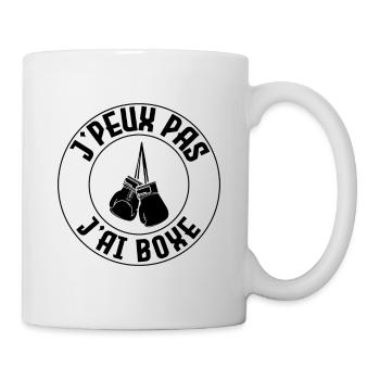 J'peux pas j'ai boxe - Mug blanc - blanc - Droite