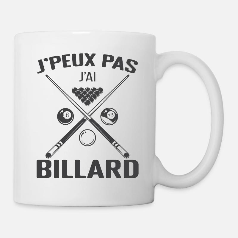 Je peux pas j'ai billard - Mug blanc - blanc