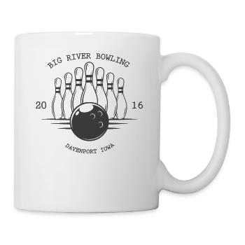 Big River Bowling Davenport Iowa Pins Ball Stroke - Mug blanc - blanc - Droite