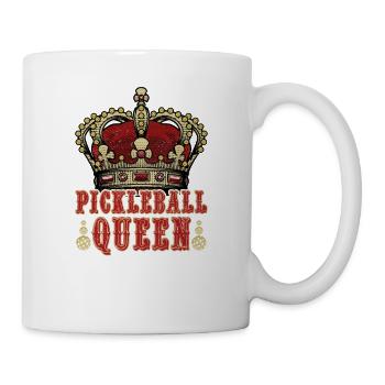 Pickleball Queen Pickleball Spieler Paddleball Wortspiel - Tasse - Weiß - Rechts