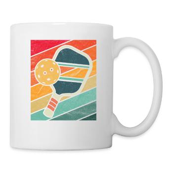 Rétro Vintage Pickleball Drôle Entraîneur Joueur Humour - Mug blanc - blanc - Droite