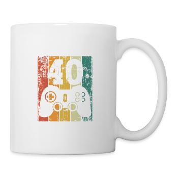 Il y a 40 ans, j’étais le 40 le plus rapide. - Mug blanc - blanc - Droite