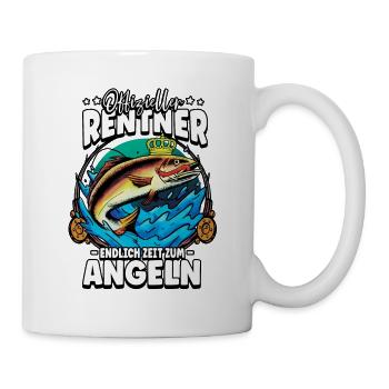 Angeln Angler Rentner - Tasse - Weiß - Rechts