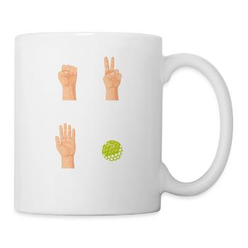 Rock Paper Scissors Nothing Beats Golf Funny Golfi - Mug - white - Right