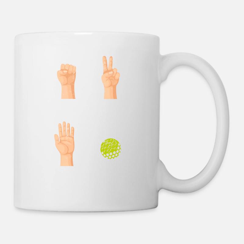 Ciseaux en papier de roche Rien ne vaut le golf Drôle de golfi - Mug blanc - blanc