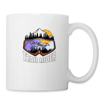 Mountain Bike Trail Rider für MTB Downhill Fahrer - Tasse - Weiß - Rechts