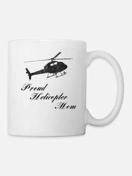 Helikopter Mom immer gut aufpassen - Tasse - Weiß