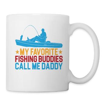 Mes copains de pêche préférés appelez-moi papa 4 - Mug blanc - blanc - Droite