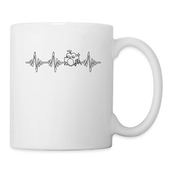 Battements de cœur de batterie - Mug blanc - blanc - Droite