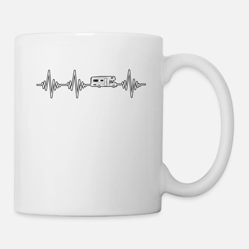 Wohnmobil Herzschlag - Tasse - Weiß