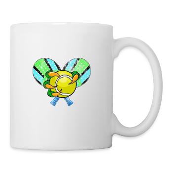 Padel Schläger mit einer Reptilien Hand mit Padel - Tasse - Weiß - Rechts
