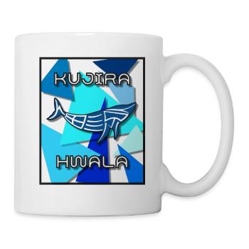Baleine Bleu Baleine Eau Mer Océan Vague Kujira HWALA - Mug blanc - blanc - Droite