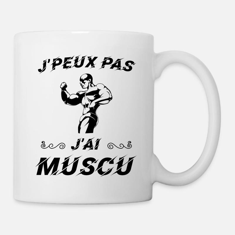 J peux pas j ai muscu - Mug blanc - blanc