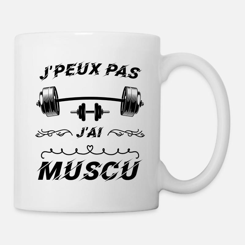 J peux pas j ai muscu - Mug blanc - blanc